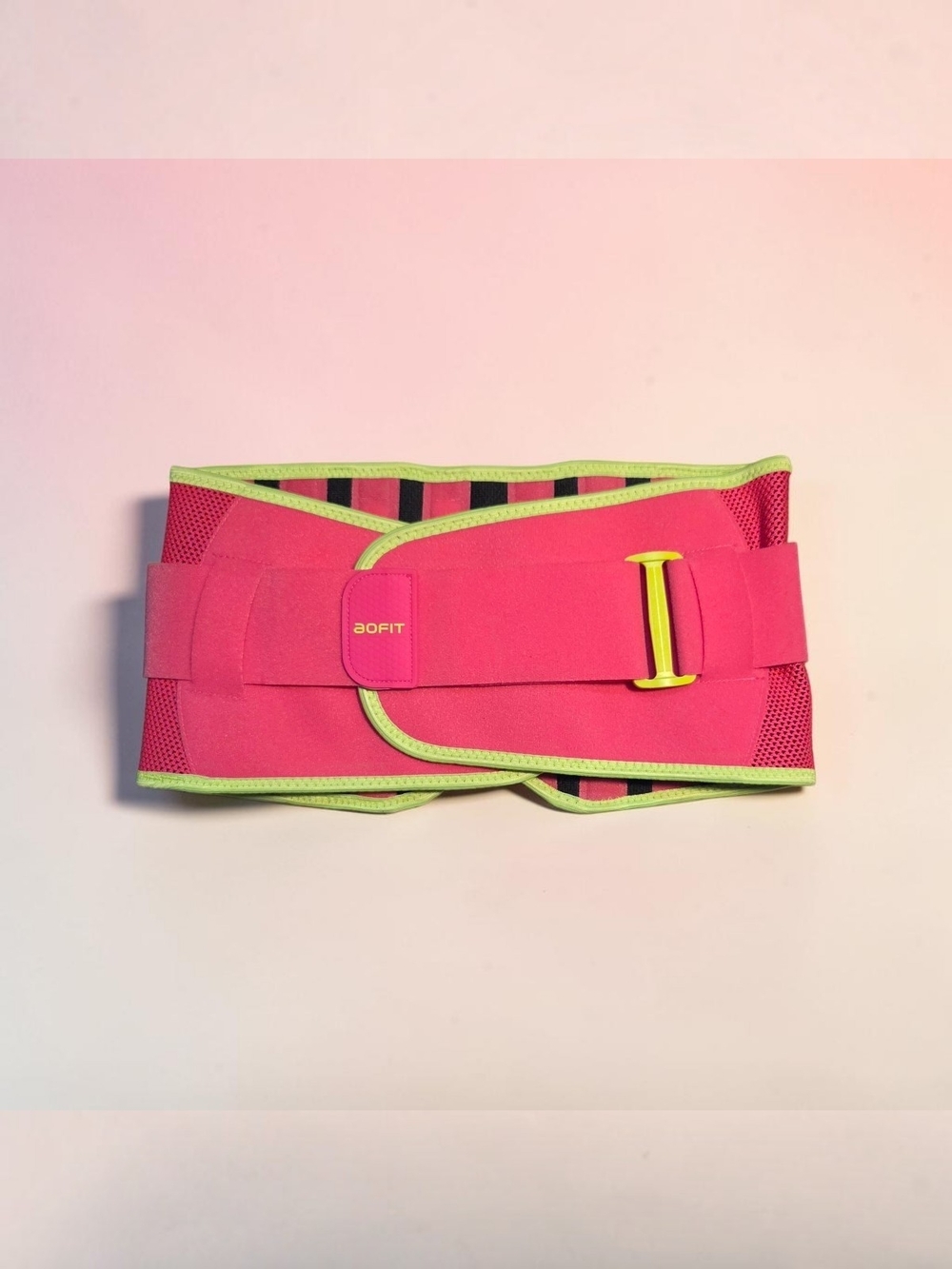 Aofit Waist Trimmer Belt Pink Neon Green Adjustable Fitness Workout Gym Gear **